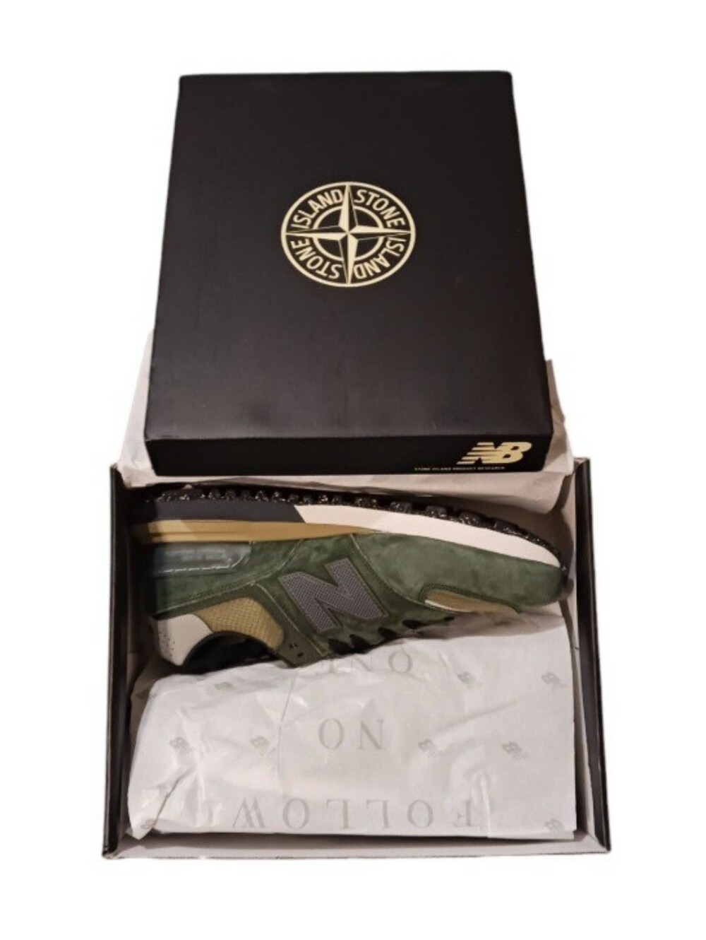 Stone Island x NB 574s Legacy (Dark Green) Size 10M